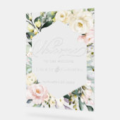 Mariage de cadre fleuri vert Bienvenue Symbole acr (Angle)