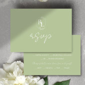 Mariage de cadre fleuri vert chic RSVP