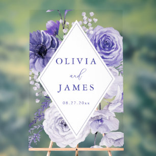 Mariage de cadre Floral Indigo