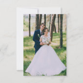 Mariage de cadre géométrique rouge Rose or Merci (Dos)