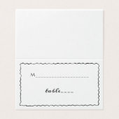 Mariage de cadre Whimsical noir et blanc simple (Outside Unfolded)