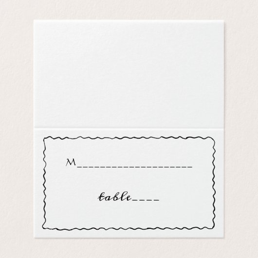 Mariage de cadre Whimsical noir et blanc simple (Outside Unfolded)