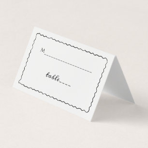 Mariage de cadre Whimsical noir et blanc simple