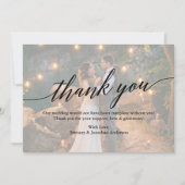 Mariage de calligraphie Carte de remerciements de  (Devant)