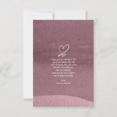 Mariage de calligraphie Merci Mauve ID771 (Dos)