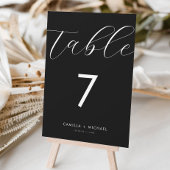 Mariage de calligraphie moderne Carte Numéro de ta