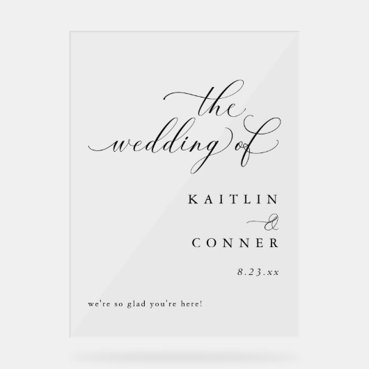 Mariage de calligraphie moderne élégante Affiche d (Recto)