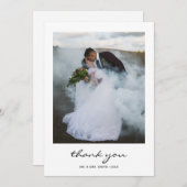 Mariage de calligraphie moderne Merci photo (Devant / Derrière)