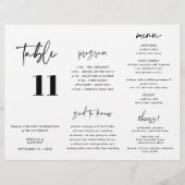Mariage de calligraphie moderne Programme Tripler (Devant)