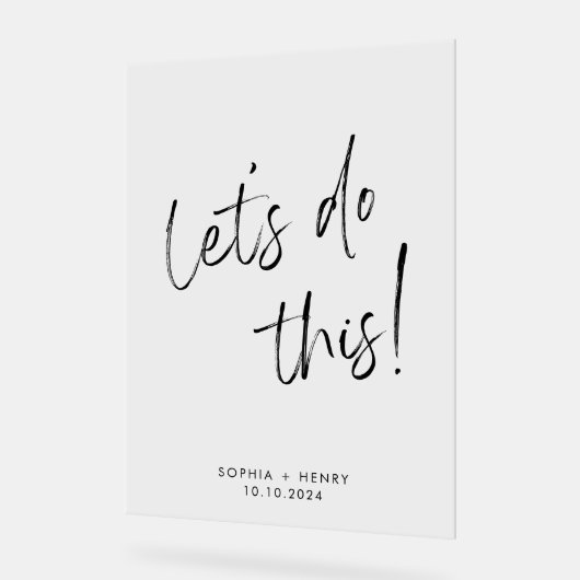 Mariage de calligraphie moderne simple Accueil (Angle)