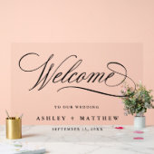 Mariage de calligraphie noire romantique Bienvenue (Mariage)