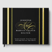 Mariage de calligraphie officielle noir et blanc (Recto)