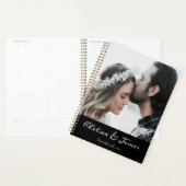 Mariage de calligraphie photo Black Elegant (Devant avec enveloppe)