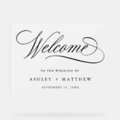 Mariage de calligraphie romantique Bienvenue Froid (Recto)