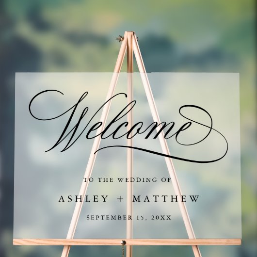 Mariage de calligraphie romantique Bienvenue Froid (Neutre)