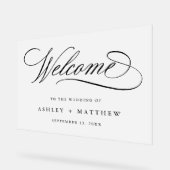 Mariage de calligraphie romantique Bienvenue Froid (Angle)