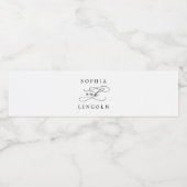 Mariage de calligraphie romantique Étiquette de bo (Étiquettes simples)