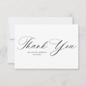 mariage de calligraphie simple carte de remercieme (Devant)