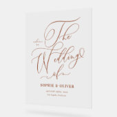 Mariage de calligraphie Whimsical Terracotta Bienv (Angle)