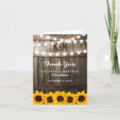 Mariage de Campagne Rustique | Tournesol Merci (Devant)