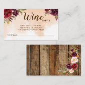 Mariage de carafe à vin | Carte Fête des mariées B (Devant / Derrière)