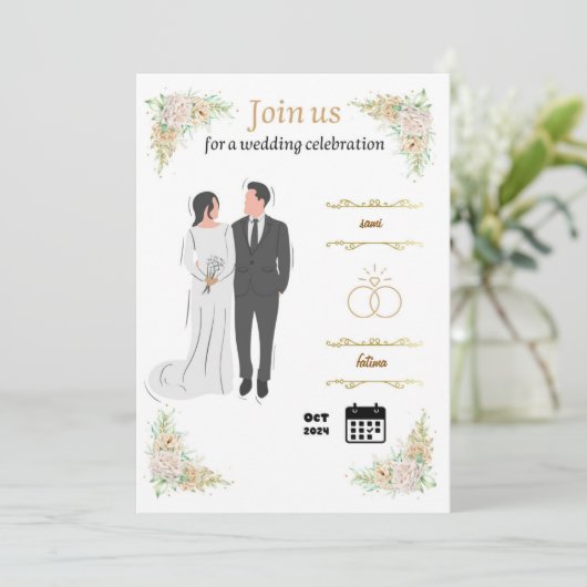 mariage de carte (Debout devant)