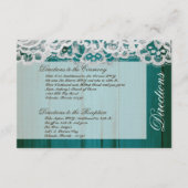 mariage de carte 3x5 en bois Turquoise distrait (Devant)