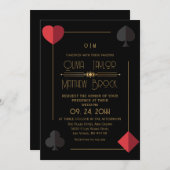 Mariage de carte de jeu Monogramme moderne (Devant / Derrière)