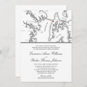 Mariage de carte de la baie de Chesapeake (Devant / Derrière)