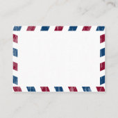 Mariage de carte de siège / Escort de l'avion bleu (Dos)