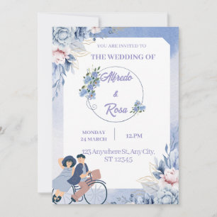 Mariage de carte de vacances à plat