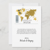 Mariage de carte d'embarquement de destination (Devant)