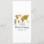 Mariage de carte d'embarquement de destination (Dos)