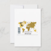 Mariage de carte d'embarquement de destination (Dos)