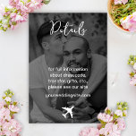 Mariage de carte d'embarquement de destination pho<br><div class="desc">Fournissez des détails mariages à vos invités avec les cartes d'embarquement de destination des cartes d'embarquement de mariage. Ajoutez votre propre photo, votre date de mariage, vos noms, etc. pour rendre ces cartes de boîtier spéciales. Le thème du mariage de voyage et un code QR ajouté rendent ces cartes d'information...</div>