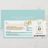 Mariage de carte d'embarquement de par avion de (Devant / Derrière)