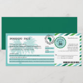 Mariage de carte d'embarquement de par avion de (Devant / Derrière)