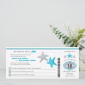 Mariage de carte d'embarquement d'étoiles de mer (Debout devant)