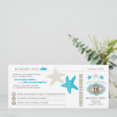 Mariage de carte d'embarquement d'étoiles de mer (Debout devant)