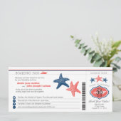 Mariage de carte d'embarquement d'étoiles de mer (Debout devant)