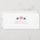 Mariage de carte d'embarquement d'étoiles de mer (Dos)