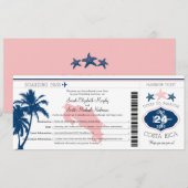 Mariage de carte d'embarquement du Costa Rica de (Devant / Derrière)