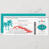 Mariage de carte d'embarquement du Cuba (Devant / Derrière)