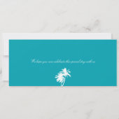 Mariage de carte d'embarquement gris et Turquoise  (Dos)