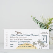 Mariage de carte d'embarquement vintage sur ecru I (Debout devant)