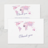 Mariage de carte du monde de destination personnal (Devant / Derrière)