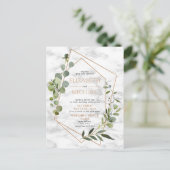 Mariage de carte postale en marbre de cuivre géomé (Debout devant)