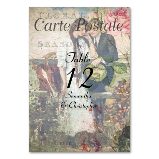 mariage de carte postale vintage (Par défaut)