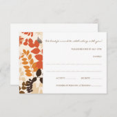 Mariage de carte RSVP Collections de congés d'auto (Devant / Derrière)