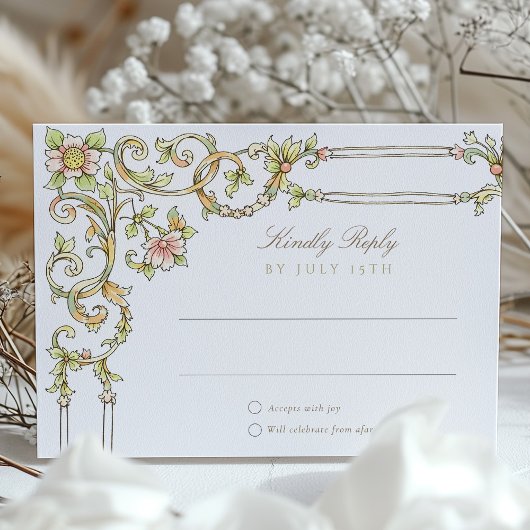 Mariage de carte RSVP Garden